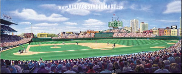 Sunlit Wrigley Field