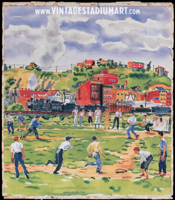 sandlot baseball Vintage Baseball Stadium Art