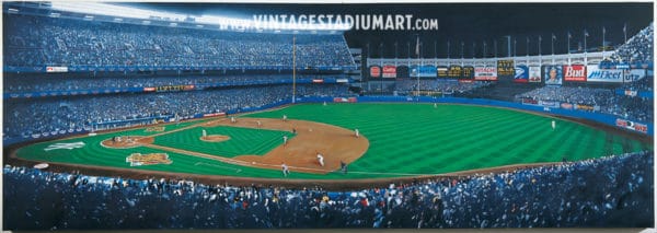 pinstripe classic comeback Vintage Baseball Stadium Art