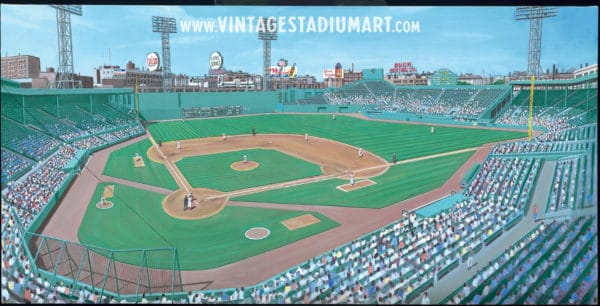 Fenway park Vintage Baseball Stadium Art