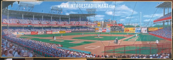 ebbets field Vintage Baseball Stadium Art