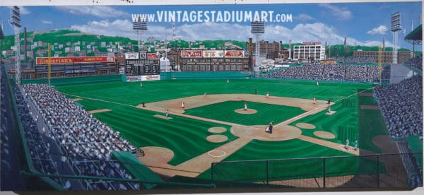 Crosley Field Matinee Vintage Baseball Stadium Art