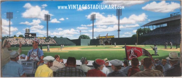 Long Gone Griffith Vintage Baseball Stadium Art