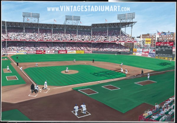 Ebbets Field Forever Vintage Baseball Stadium Art