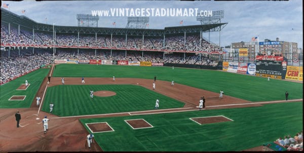 Boys of Summer Vintage Baseball Stadium Art
