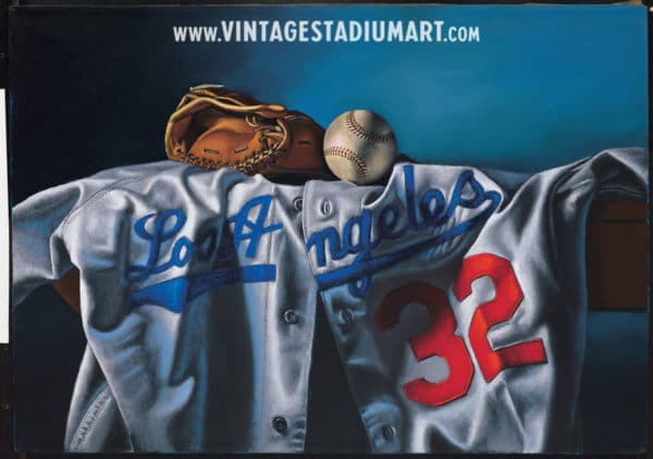 Los Angeles 32 Vintage Baseball Stadium Art