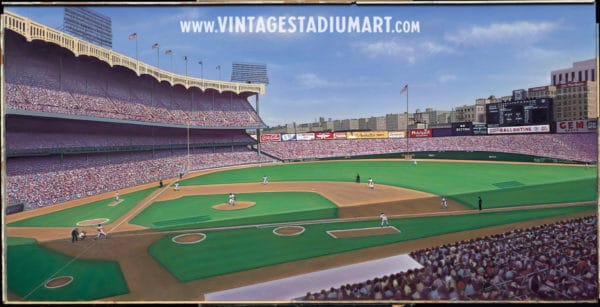Yankee Stadium Classic Vintage Baseball Stadium Art