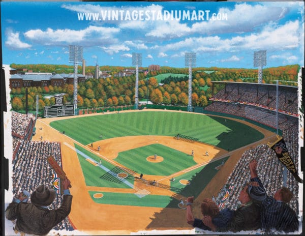 Forbes Autumn Classic Vintage Baseball Stadium Art