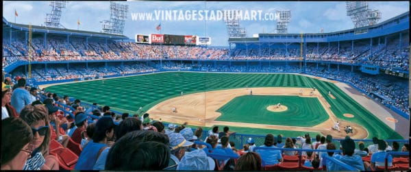 Tiger Stadium Panorama Vintage Baseball Stadium Art