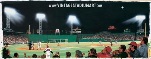 Classic Fenway Clout Vintage Baseball Stadium Art