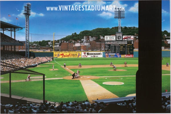 Crosley Field Revisited Vintage Baseball Stadium Art